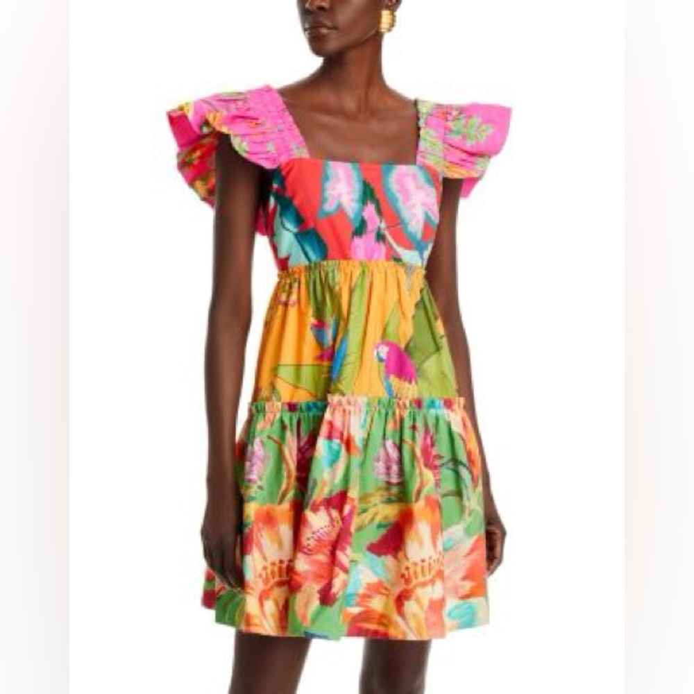 NWT FARM Rio Foliage Mix‎ Mini Dress XS